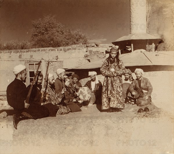 Dance of a bacha [dancing boy], Samarkand, between 1905 and 1915. Creator: Sergey Mikhaylovich Prokudin-Gorsky.