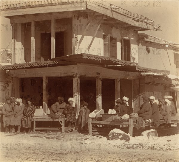 Tea room, Samarkand, between 1905 and 1915. Creator: Sergey Mikhaylovich Prokudin-Gorsky.