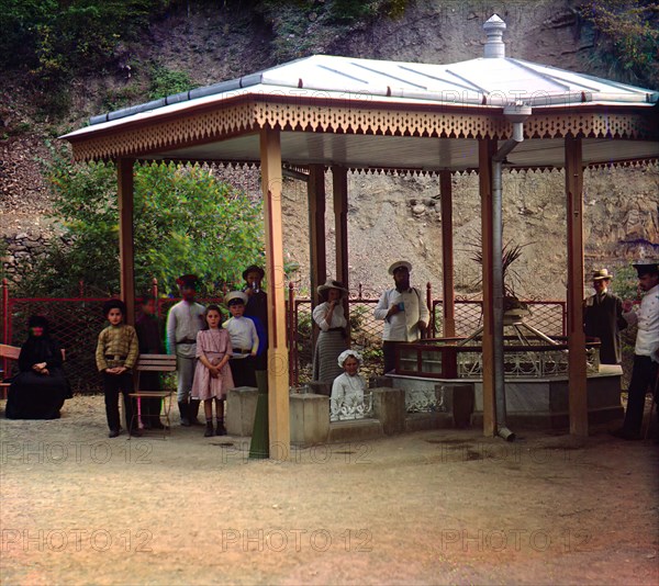 Evgenievsky spring, Borzhom, between 1905 and 1915. Creator: Sergey Mikhaylovich Prokudin-Gorsky.