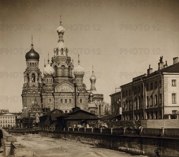 Church of the Resurrection on the Blood, Saint Petersburg, between 1905 and 1915. Creator: Sergey Mikhaylovich Prokudin-Gorsky.