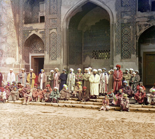 On the Registan, Samarkand, between 1905 and 1915. Creator: Sergey Mikhaylovich Prokudin-Gorsky.