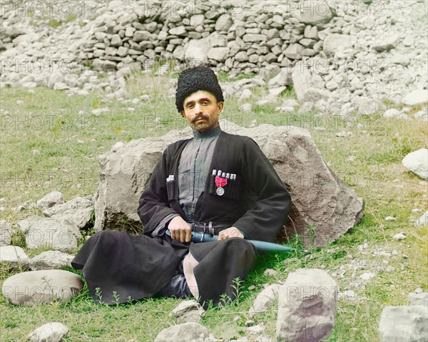 Dagestani types, between 1905 and 1915. Creator: Sergey Mikhaylovich Prokudin-Gorsky.