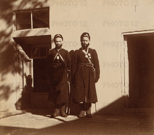 Native police, Samarkand, between 1905 and 1915. Creator: Sergey Mikhaylovich Prokudin-Gorsky.