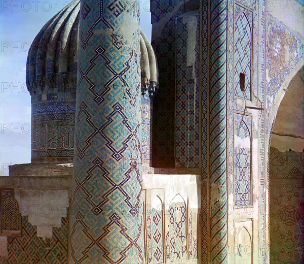 View of Shir-Dar madrasah, between 1905 and 1915. Creator: Sergey Mikhaylovich Prokudin-Gorsky.