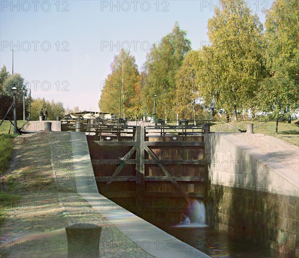 On the Saimaa Canal, Finland, between 1905 and 1915. Creator: Sergey Mikhaylovich Prokudin-Gorsky.