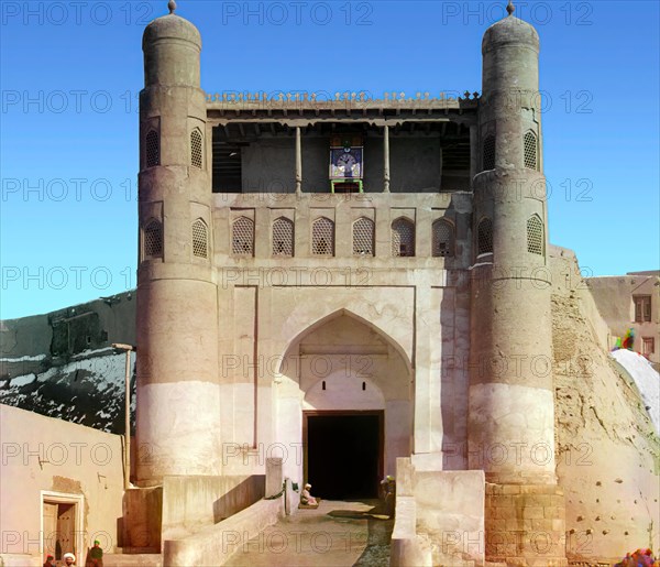 Entrance into the Emir's palace in Old Bukhara, between 1905 and 1915. Creator: Sergey Mikhaylovich Prokudin-Gorsky.