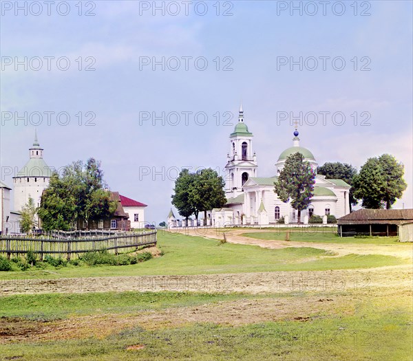 Kazan Cathedral in the city of Kirillov [Russian Empire], 1909. Creator: Sergey Mikhaylovich Prokudin-Gorsky.