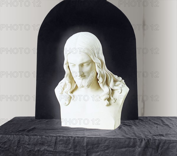 Bust of Jesus, Tver museum, between 1905 and 1915. Creator: Sergey Mikhaylovich Prokudin-Gorsky.