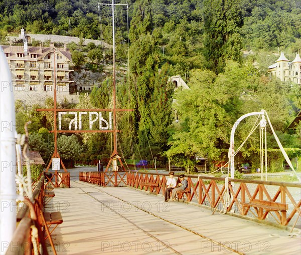 Gagra wharf, between 1905 and 1915. Creator: Sergey Mikhaylovich Prokudin-Gorsky.