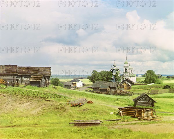 Village of Paltoga [Russian Empire], 1909. Creator: Sergey Mikhaylovich Prokudin-Gorsky.