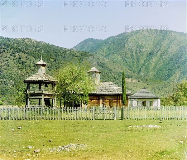 Church in Koldakhvary, eight versts from Gagra, between 1905 and 1915. Creator: Sergey Mikhaylovich Prokudin-Gorsky.