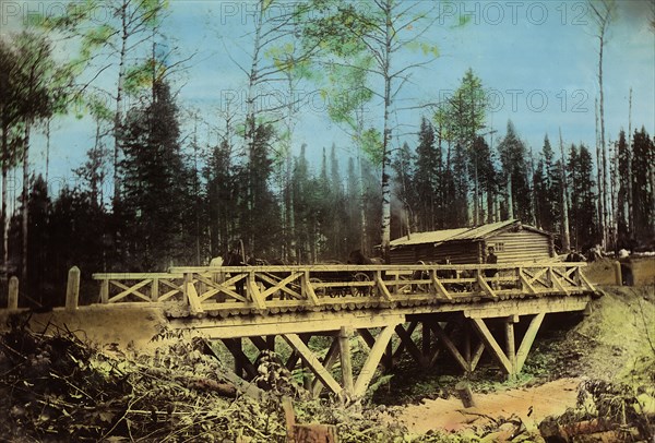 A Bridge of 8 Sazhens Length. Mal'tsevsk-Novosibirsk Road, 1906-1908. Creator: Dorozhno-Stroitel'nyi Otdel.