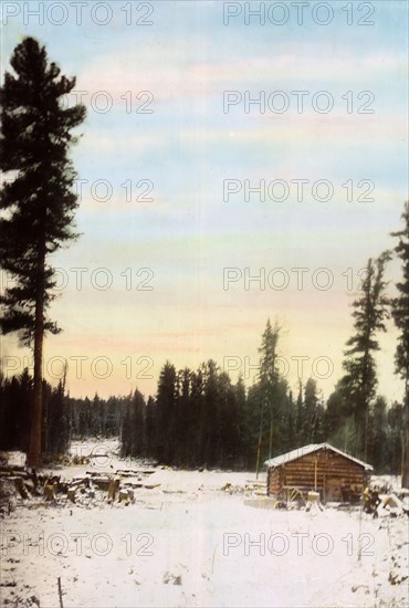 Wood Storage Barn. Zimov'evsko-Meshchaninovskaia Railroad, 1906-1908. Creator: Dorozhno-Stroitel'nyi Otdel.