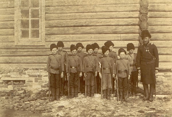Children's Formation, 1909. Creator: Nikolai Georgievich Katanaev.