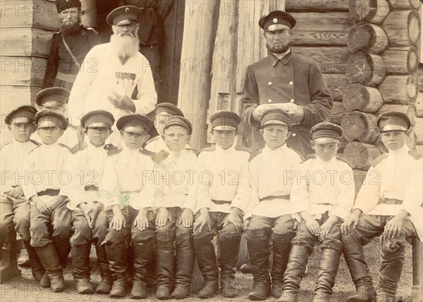 Students of Koturkul'sk School, 1909. Creator: Nikolai Georgievich Katanaev.