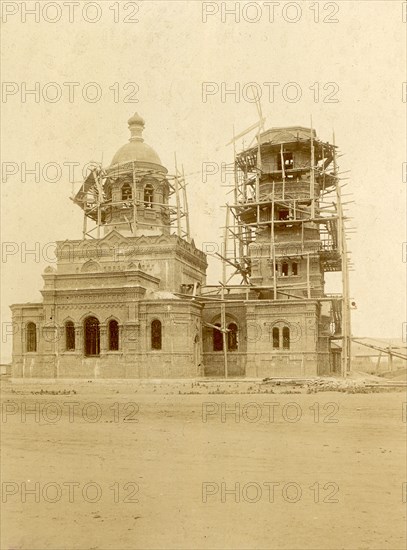 Church of the Karkaralinskaia Village, 1909. Creator: Nikolai Georgievich Katanaev.