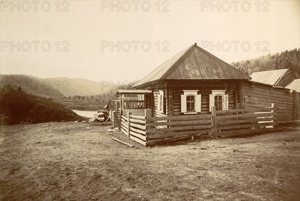 Fir house in the village of Beloretsky, 1909. Creator: Nikolai Georgievich Katanaev.