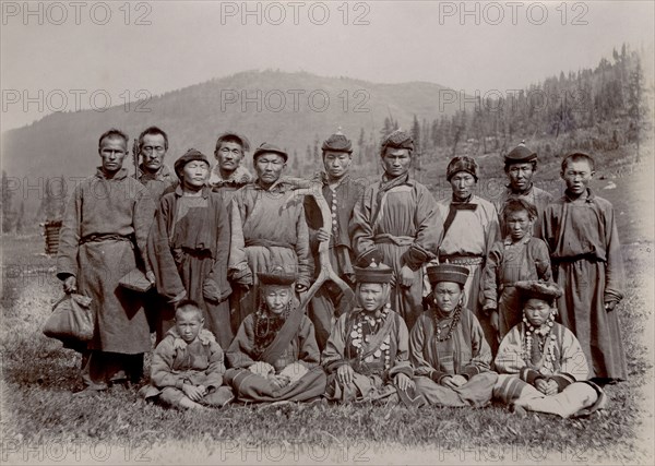 Buryats of the Baikal region, 1900. Creators: I. A. Podgorbunskii, V. I. Podgorbunskii.