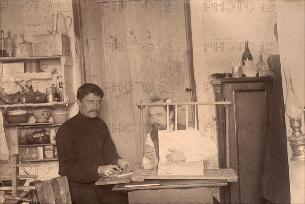 Convicts Learning How to Bind Books, 1906-1911. Creator: Isaiah Aronovich Shinkman.