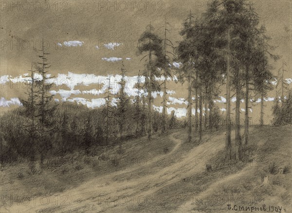 The Great Road in the Baikal Mountains, 1904. Creator: Boris Vasilievich Smirnov.