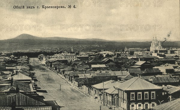 General view of the city of Krasnoyarsk, 1905. Creator: Unknown.