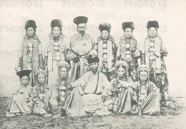 A group of Buryats and Buryat women from the Selenga district, 1904-1917. Creator: Unknown.
