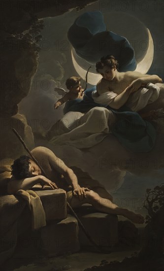 Selene and Endymion, c1770. Creator: Ubaldo Gandolfi.