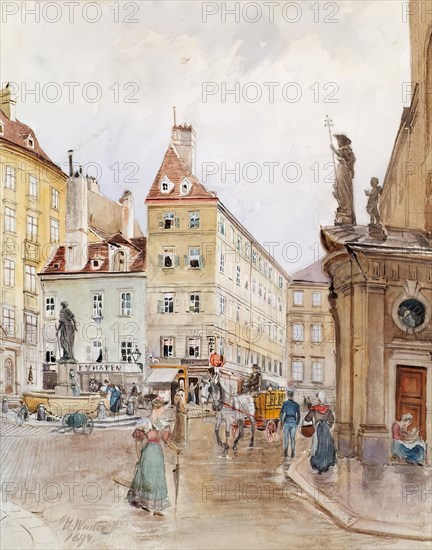 Franziskanerplatz in Vienna, 1899. Creator: H. Winter.