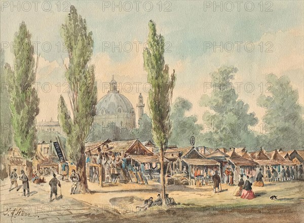 The old Tandelmarkt in Vienna, undated. Creator: J. A. Störr.