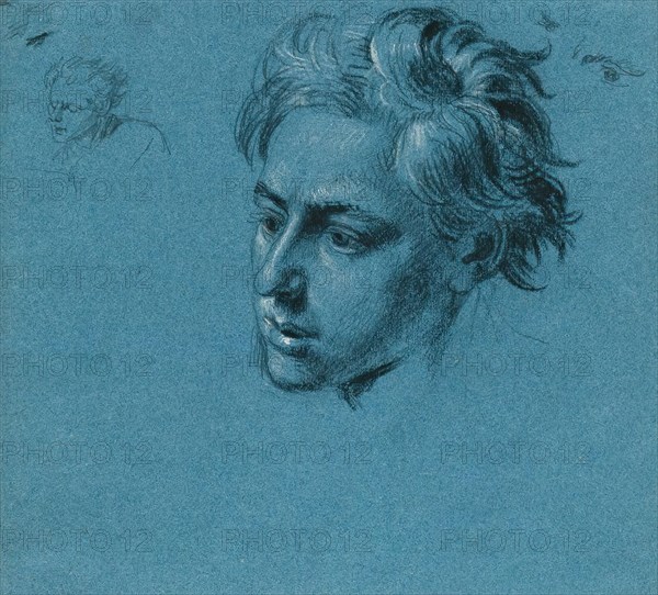 Head study for the “Scene from the Tyrolean Struggle for Freedom”, around 1840. Creator: Johann Peter Krafft.