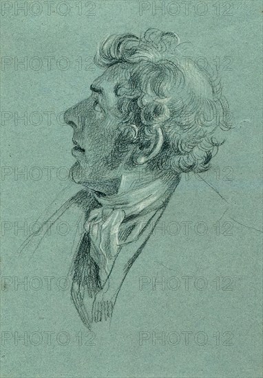 Head study for "Return of Emperor Franz from Pressburg", before 1828. Creator: Johann Peter Krafft.