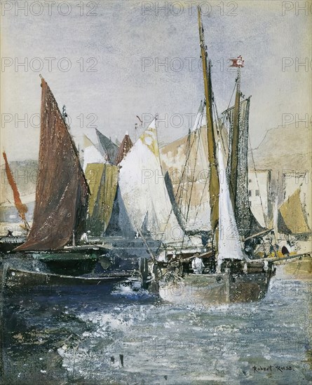 Sailboats, undated. (c1900s) Creator: Robert Russ.