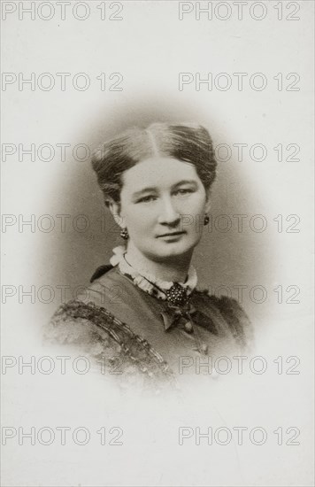 Portrait of a woman, Ida Dahl, born Spaak, 1880-1900.  Creator: James Bourn.