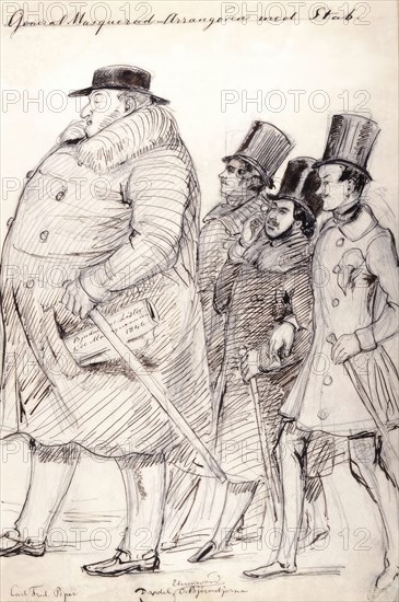 'General Masquerad-Organizer with staff'. Carl Fred. Piper, Dardel, Ehrnman, O. Björnstjerna, 1845 Creator: Fritz von Dardel.