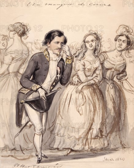 Un mangeur de coeurs. Albert Ehrensvärd, 1850. Creator: Fritz von Dardel.