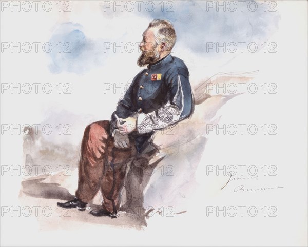 Portrait of General Augustin Henri Brincourt. (c1850s). Creator: Fritz von Dardel.