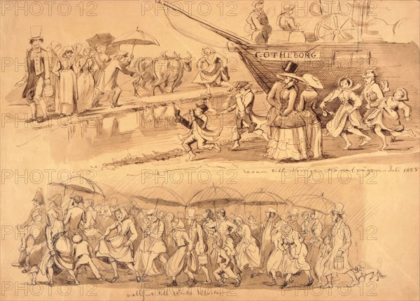 The trip to Norrige, Kanalvägen July 1855. Creator: Fritz von Dardel.