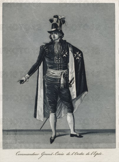 Commandeur Grand-Croix de l'Ordre de l'Epée, 1780s.  Creator: Johan Abraham Aleander.
