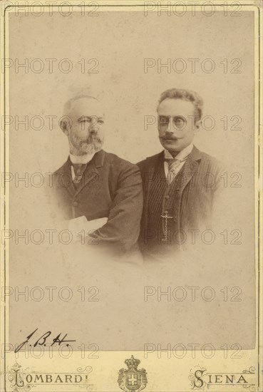 Business card portrait - John B. How and Claes Lagergren, 1889. Creator: Paolo Lombardi.