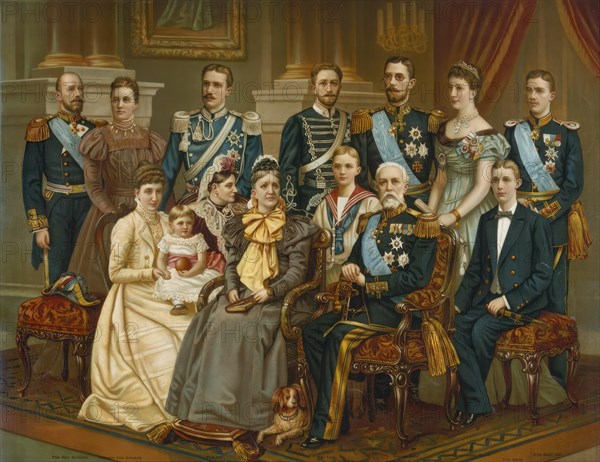 Oscar II and his family, c1900.  Creator: Nordic Museum.