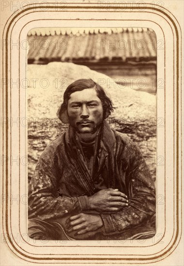 Amma Pirkit Larsson, Sami from Tuorpon, 1868.  Creator: Lotten von Duben.