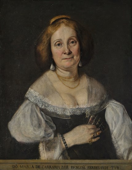 Donna Maria de Carraria, (c1550s). Creator: Giovanni Battista Moroni.