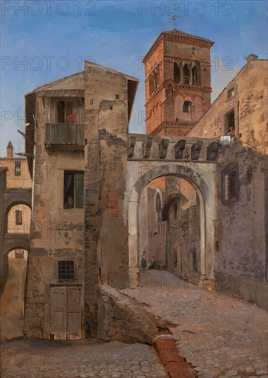 Campanile di S. Rocco a Frescati, 1848. Creator: Gustav Wilhelm Palm.