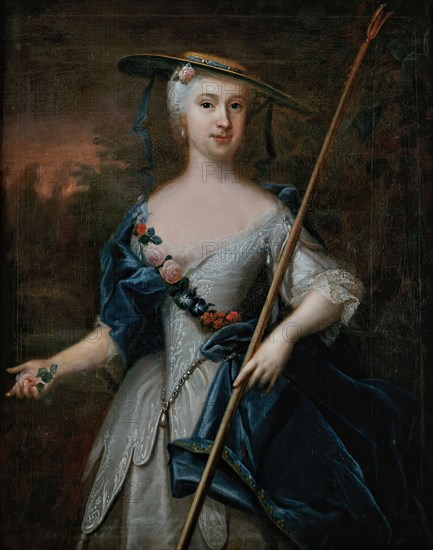 Portrait of lady as shepherdess, (c1750s). Creator: Lorens Pasch the Elder.