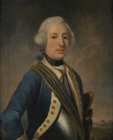 Officer portrait, (c1760s). Creator: Johan Henrik Scheffel.