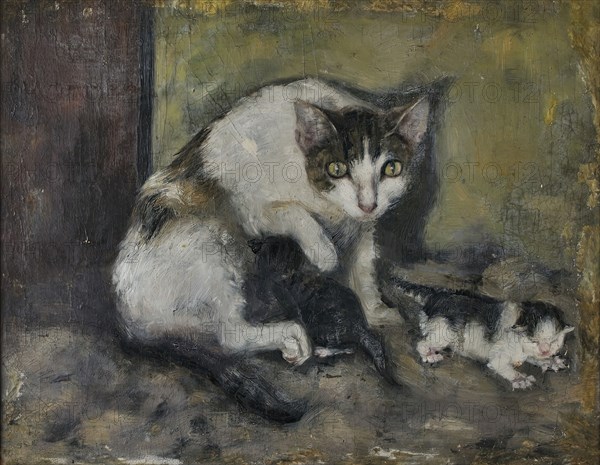 The cat mother, (c1930s). Creator: Ida Eléonora de Schulzenheim.