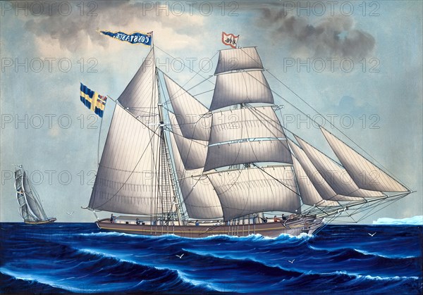 Schooner Constance, 1870. Creator: Lars Petter Sjostrom.