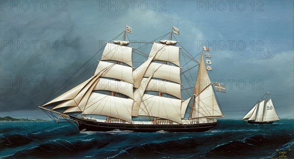 Barque Chili, 1877. Creator: Carolus Ludovicus Weyts.