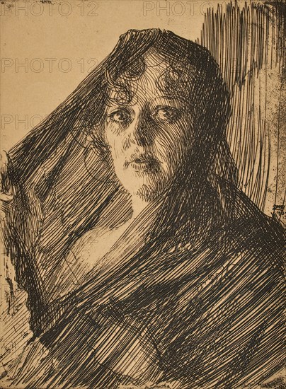 Gerda Lundekvist, (c1910s). Creator: Anders Leonard Zorn.