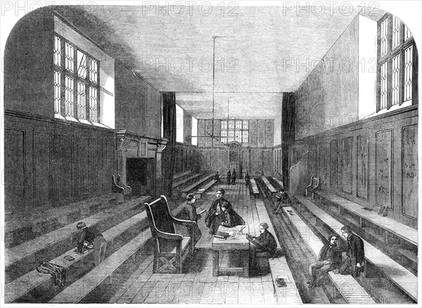 Fourth-form room at Harrow School, 1862. Creator: Unknown.